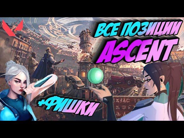 ПОЗИЦИИ НА КАРТЕ ASCENT +ФИШКИ! ГАЙД №8 ПОЗИЦИОНКА НА КАРТЕ АСЦЕНТ! ФИШКИ ДЖЕТТ И СЕЙДЖ.