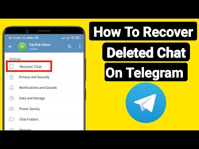 How To Recover Permanently Deleted Chat On Telegram | New Update