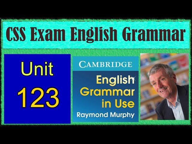 123 English Grammar by Raymond Murphy Unit 123 - In, at, on, position one.