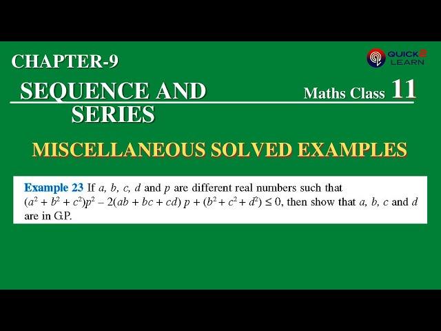 CBSE11 MATHS CH-9(SEQUENCE & SERIES)|cbseclassximaths|ximaths|xiAP&GP|ximathsncert|example23