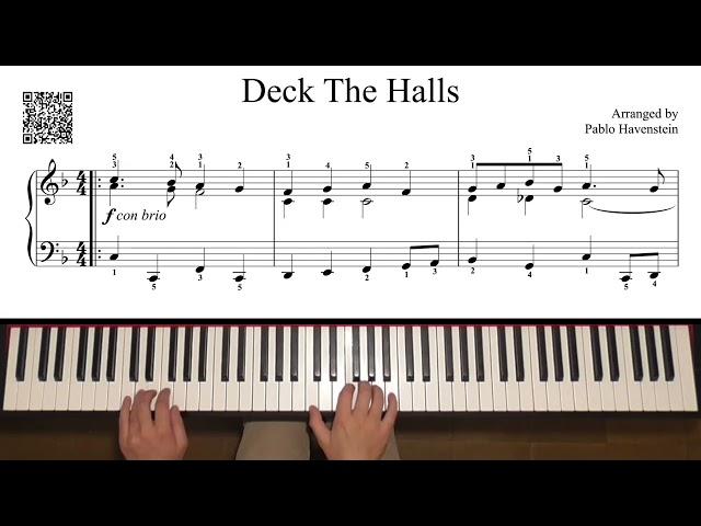 Deck The Halls - Intermediate Piano Arrangement No. 9 - 3,750pts
