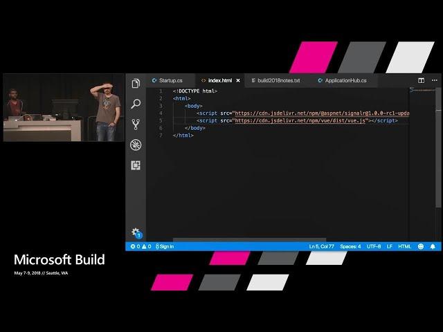 Meet the new stack for real-time web communication: ASP.NET Core SignalR : Build 2018