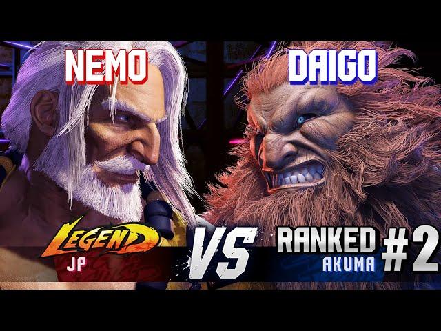 SF6 ▰ NEMO (JP) vs DAIGO (#2 Ranked Akuma) ▰ High Level Gameplay