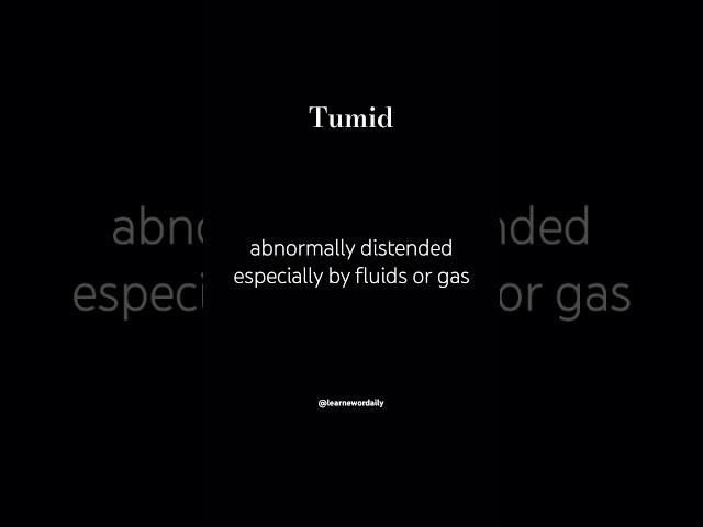 Tumid  #shorts #youtubeshorts #learnewordaily