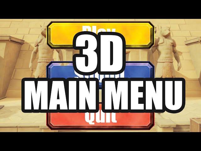 How to set up a 3D Main Menu | Unreal Engine Tutorial