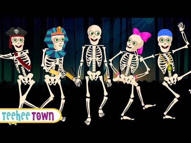 Skeletons Loves To Dance On Halloween Night | Spooky Scary Skeletons Songs By Teehee Town.