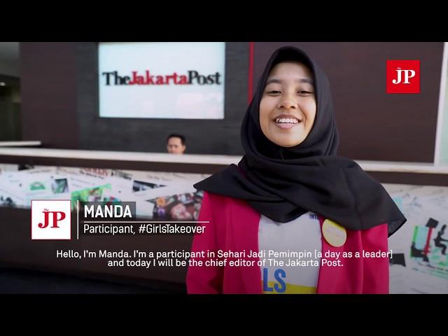 A 16-year-old girl takes over the newsroom from The Jakarta Post's chief editor
