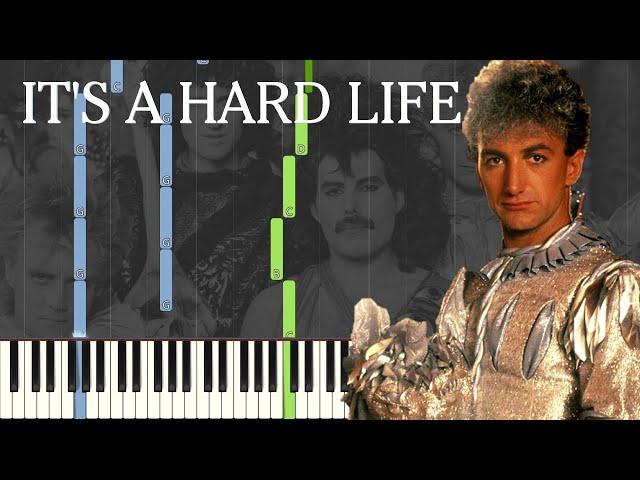 Queen - It's A Hard Life Piano Tutorial - As Played by Queen