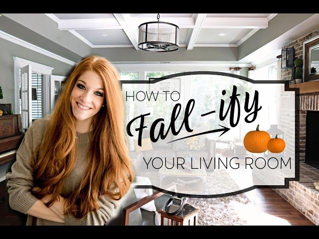 How To Fall-ify Your Living Room! Watch Me Decorate l Farmhouse Style Tutorial