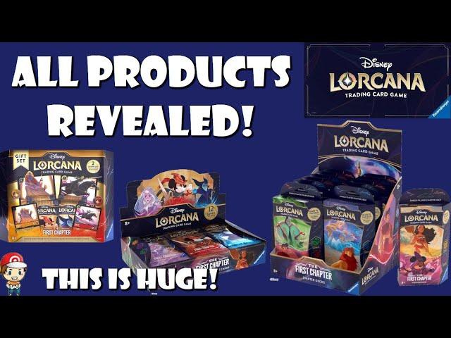 ALL Lorcana 1st Chapter Products Revealed! HUGE Disney Lorcana TCG News!