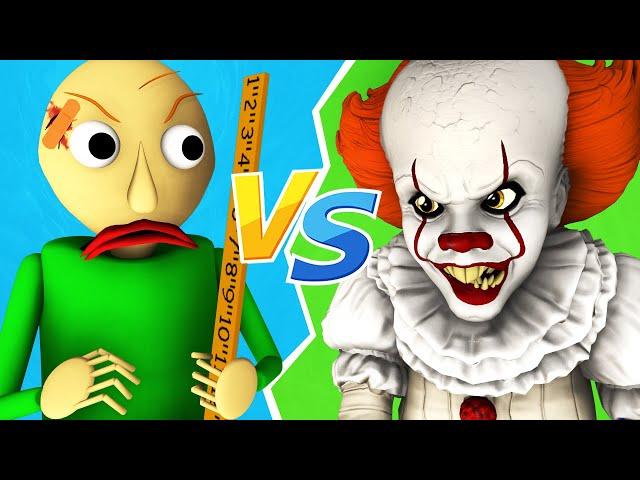 BALDI REMASTERED vs PENNYWISE - THE MOVIE (All Episodes Official Compilation It 2 3D Animation)