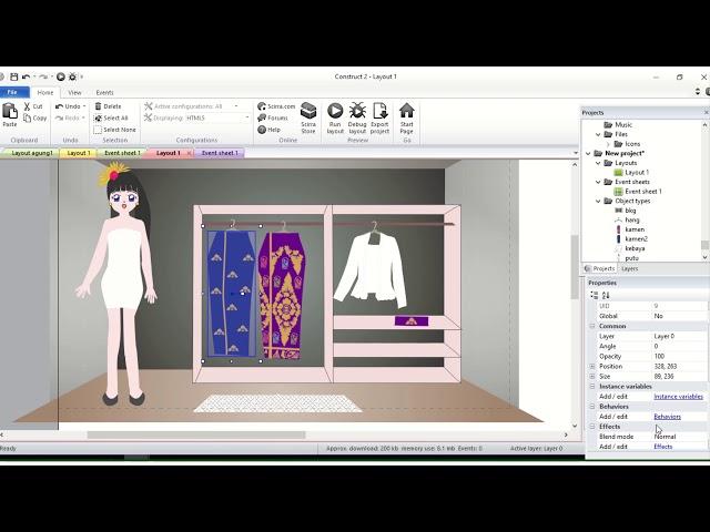 How to make simple dress up game construct 2 - drag n drop