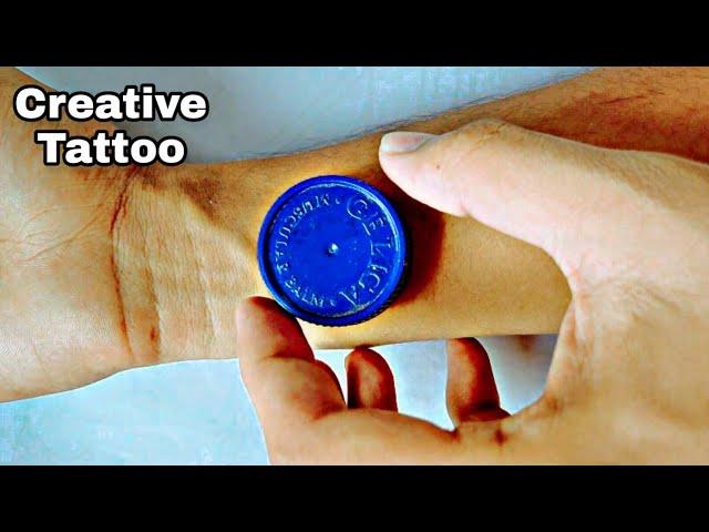 Creative Tattoo With Bottle Cap | Omair Designer