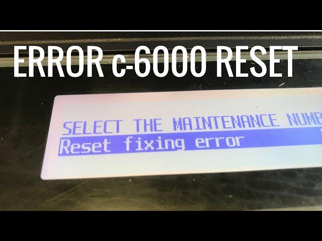 Error c6000 Kyocera Taskalfa Photocopier solve problem