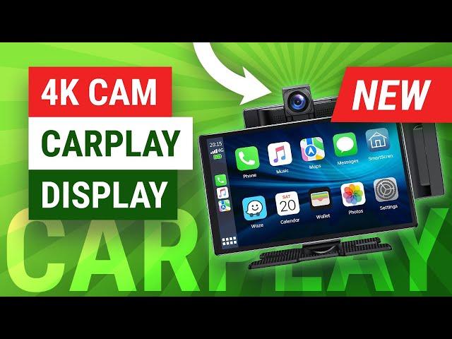 Portable Car Display + 4K Dash Cam | HOTPEAK 9 Inch CarPlay Display Review