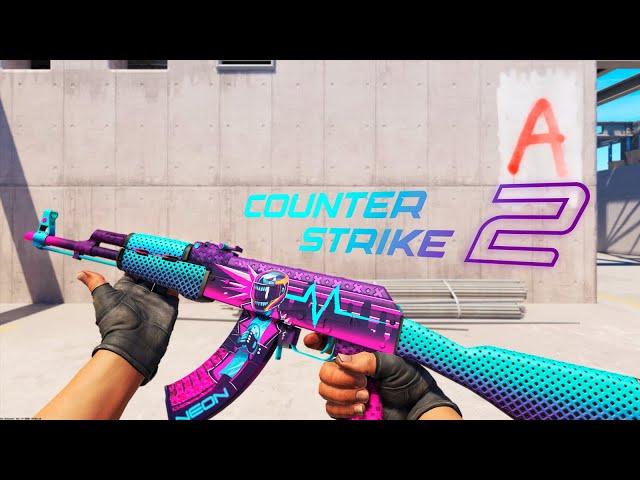 CS2 AK-47 | Neon Rider - Skin showcase all floats [4K60FPS]