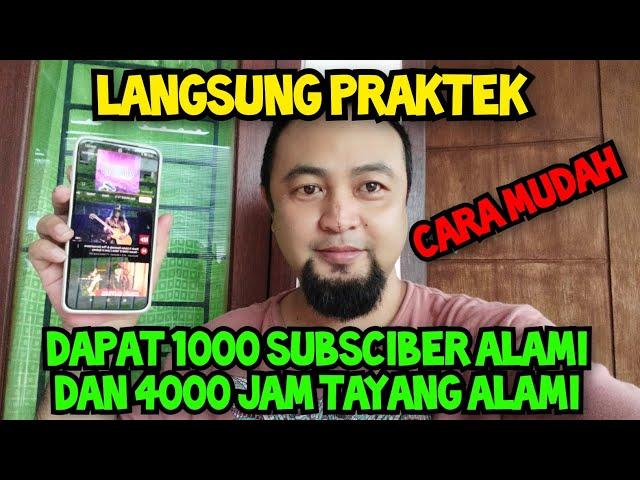 CARA DAPAT 1000 SUBSCIBER DAN 4000 JAM TAYANG UNTUK YOUTUBER PEMULA