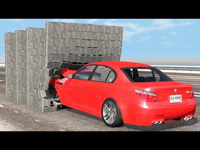 Cars vs Brick Wall – BeamNG.Drive