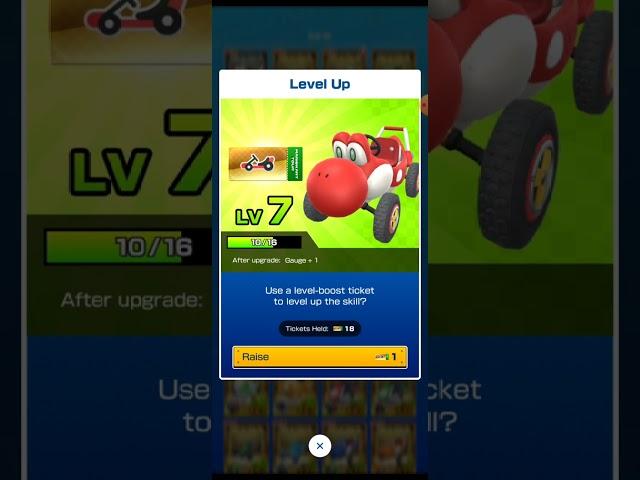 Mario Kart Tour - Peach vs Bowser Tour (2024) - Leveling Up Red Turbo Yoshi to the MAX Level