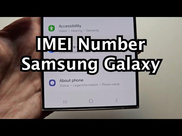 How to Find IMEI Number on Samsung Galaxy Phone!