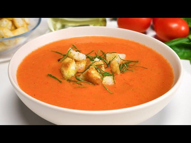 Spanish Gazpacho. Famous Summer Soup In 15 Minutes. Recipe by Always Yummy!