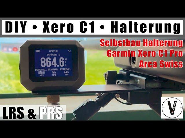 Halterung Garmin XERO C1 Pro für Arca-Swiss-Schienen an der Büchse • DIY • Selbstbau