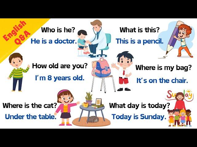 Daily Use English Question Answers for kids | Fun Learning Question Answers | English for beginners