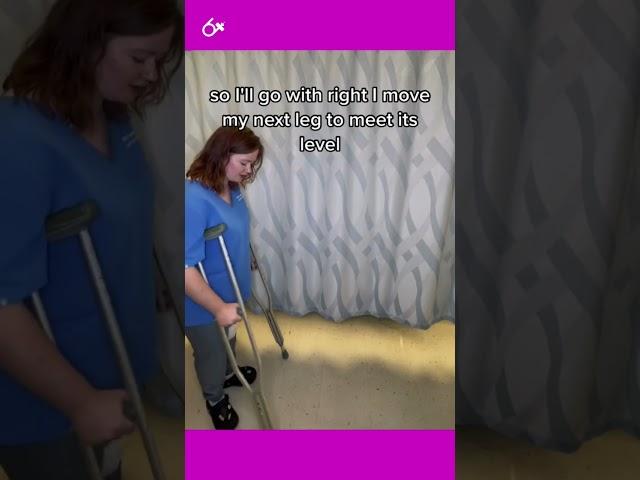 4-point crutch gait: Clinical Skills SHORT | @LevelUpRN
