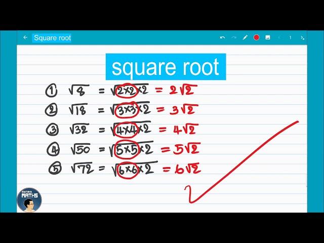 Square Root | extramaths.net