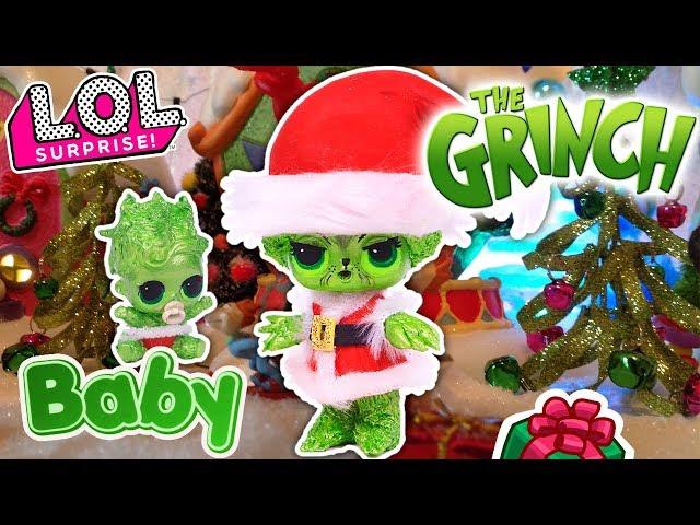 How THE GRINCH Stole Christmas Custom LOL Surprise DOLLS Easy Toys Movie DIY with BABY GRINCH