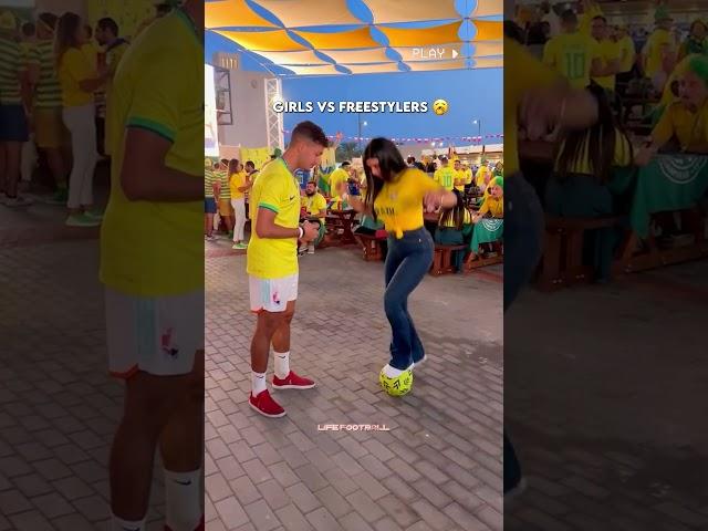 Respect The Girl For Outsmarting The Freestyler #shorts #football #soccer