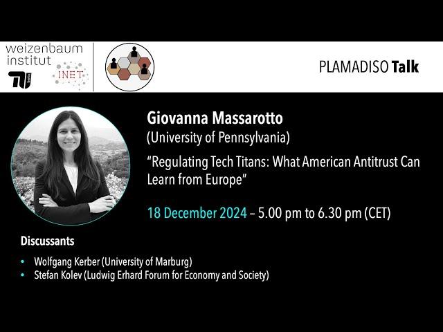 “Regulating Tech Titans: What American Antitrust Can Learn from Europe”, Giovanna Massarotto