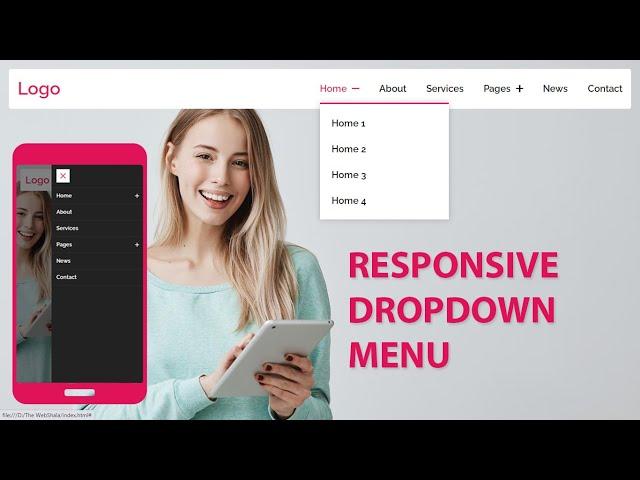 Responsive Dropdown Menu using by Html Css Javascript