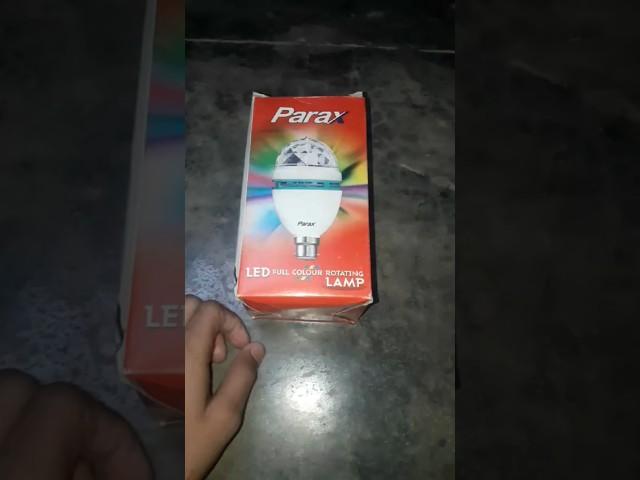Parax disco lamp unboxing rgb 5W led bulb || #parax #disco #rgb #bulb # lamp #unboxing