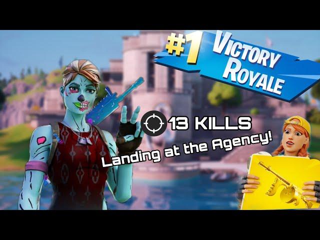 Solo Victory Royale | Fortnite | Landing At The Agency! | 13 Bomb!