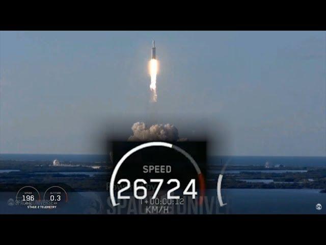 КОСМИЧЕСКАЯ СКОРОСТЬ - 26724 КМ/Ч ,  7.4 КМ/С / ТЯЖЁЛАЯ РАКЕТА FALCON / NASA / SpaceX to Launch