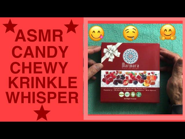 ASMR TASTING TURKISH DELIGHTS CANDY- WHISPER CHEW