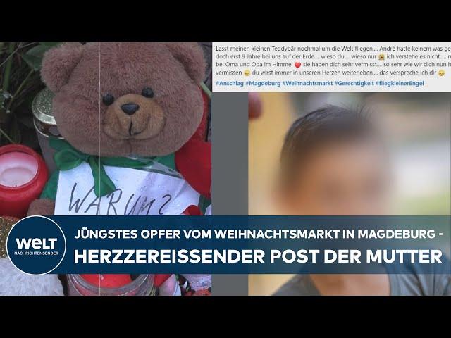 MAGDEBURG: Der Tod des kleinen André auf dem Weihnachtsmarkt bewegt die Menschen in Deutschland