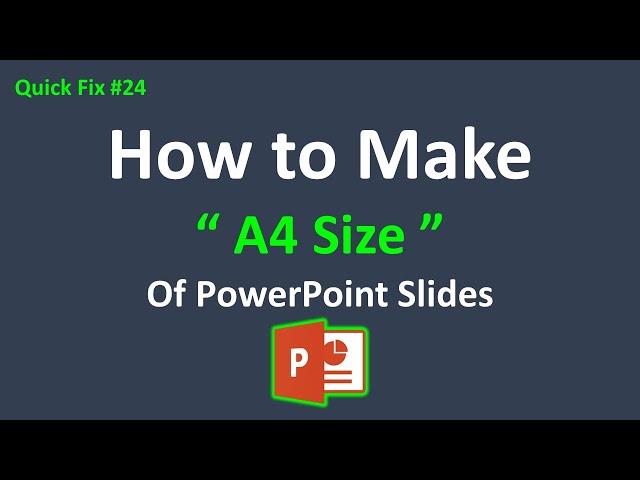 How to make PowerPoint silide page to a4 size | PowerPoint A4 Size Settings | PowerPoint Best Tricks