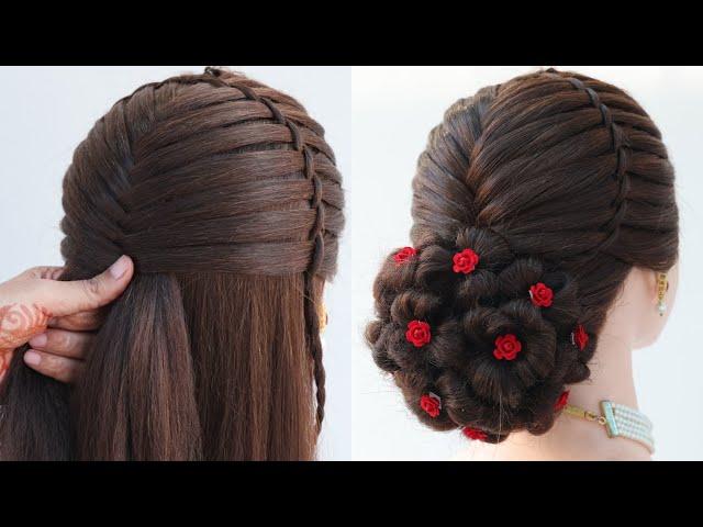 heirloom bun hairstyle for bridal | hairstyle for women | hairstyle for saree