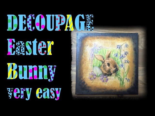 DIY very easy easter bunny - decoupage