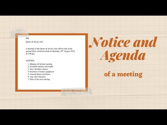 Notice and Agenda of a meeting|  CSEC EDPM