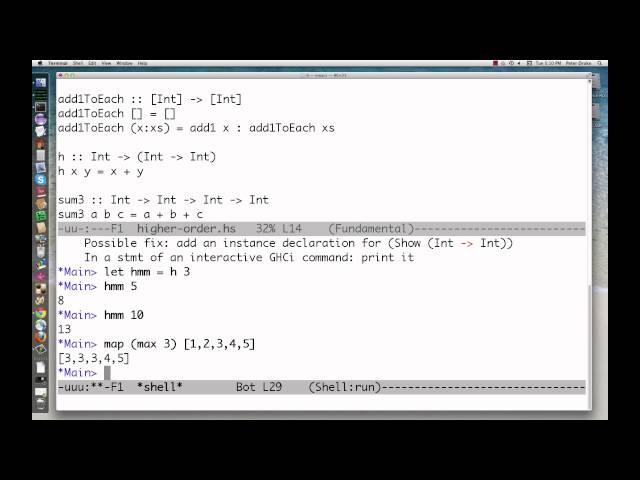 Haskell 6a: Higher order functions
