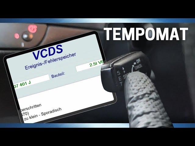 Geschwindigkeitsregelanlage GRA prüfen mit VCDS (Tempomat)