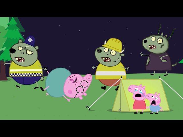 Scary Zombies In Peppa Pig Camping Night