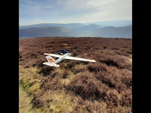 Horseshoe pass, Wales, FMS Fox 3m Rc Glider. 1/3