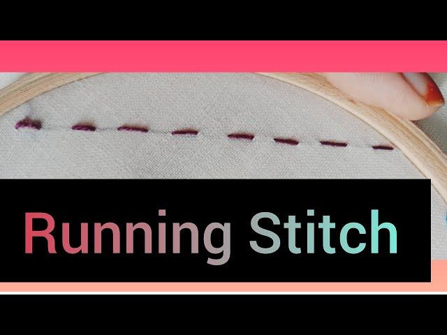 Running Stitch |Basic Hand Embroidery Running Stitch |Learn Hand Embroidery For Beginners-part -1