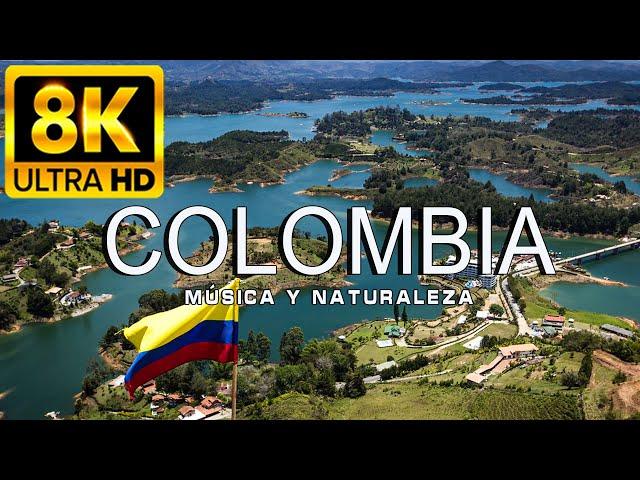 FLYING OVER COLOMBIA 8K | Amazing beautiful natural landscape with relaxing music |8K ULTRA HD VIDEO