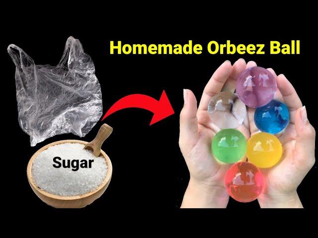 How to make orbeez with Plasticbag/DIY colourful waterballs/Homemade Crazy ball/Diy Bouncy ball#ball