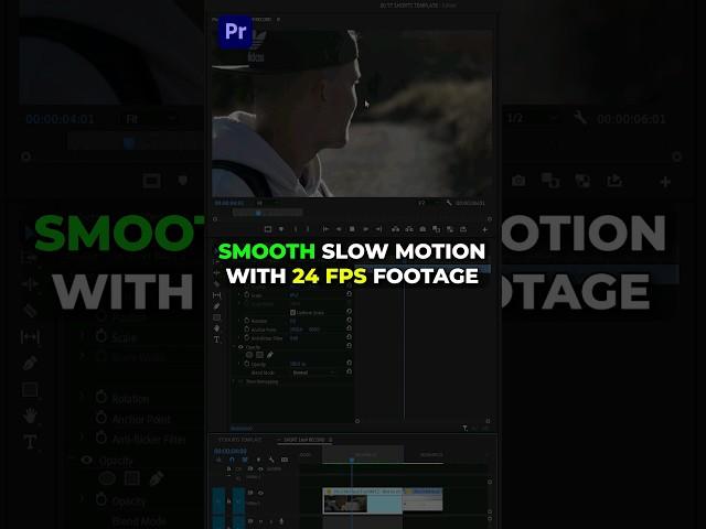 SMOOTH SLOW MOTION with 24 FPS Footage in Premiere Pro  #premierepro #tutorial #kylerholland